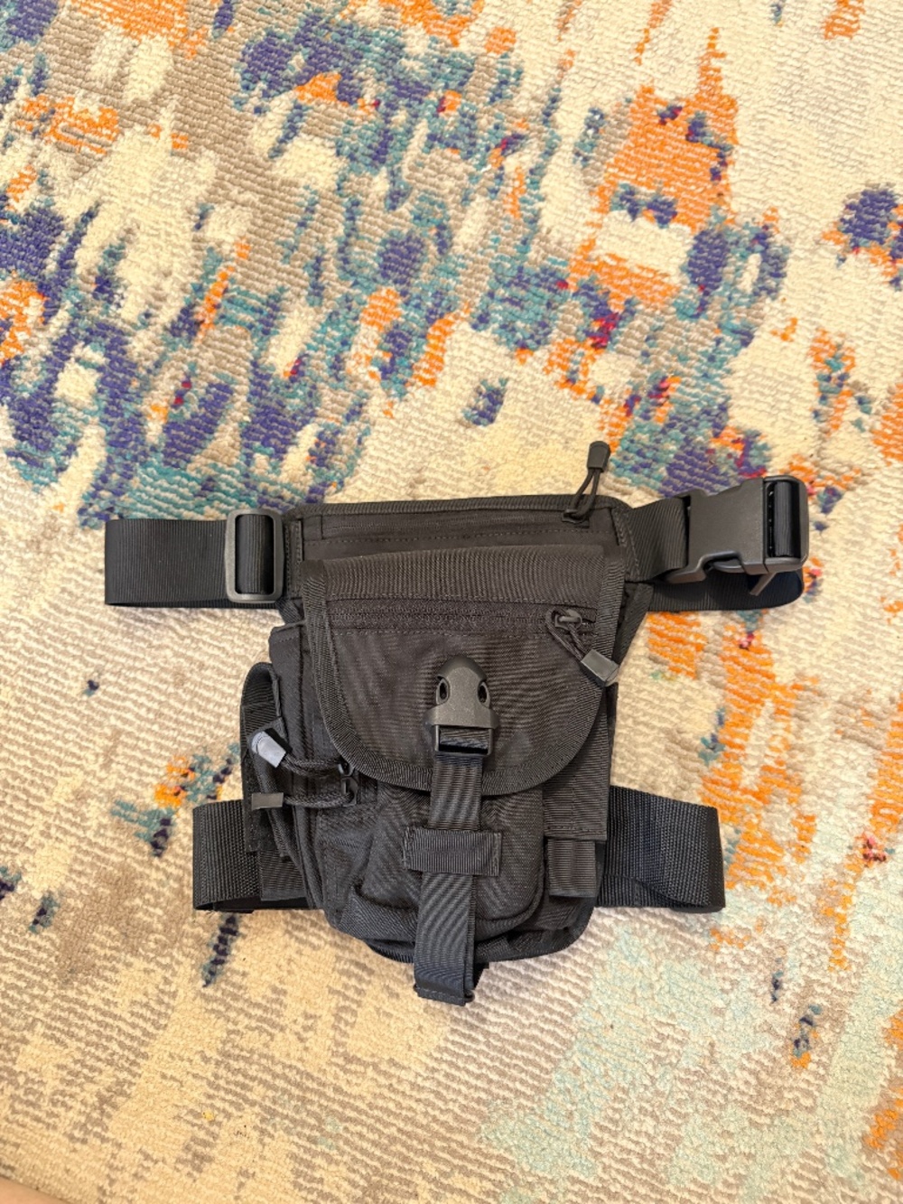 Cross Over Leg Thigh Rig Storage air paint ball utility tactical sport black bag
